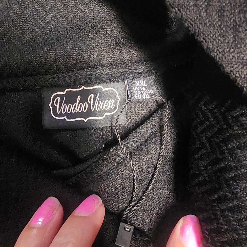 Voodoo Vixen Black A-Line Skirt - Picture 3 of 4